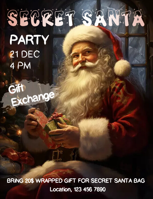 Secret Santa Template | PosterMyWall