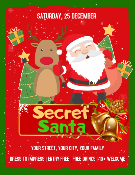 Secret Santa Template | PosterMyWall