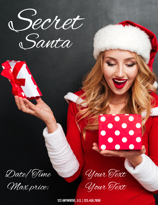 secret santa Template | PosterMyWall