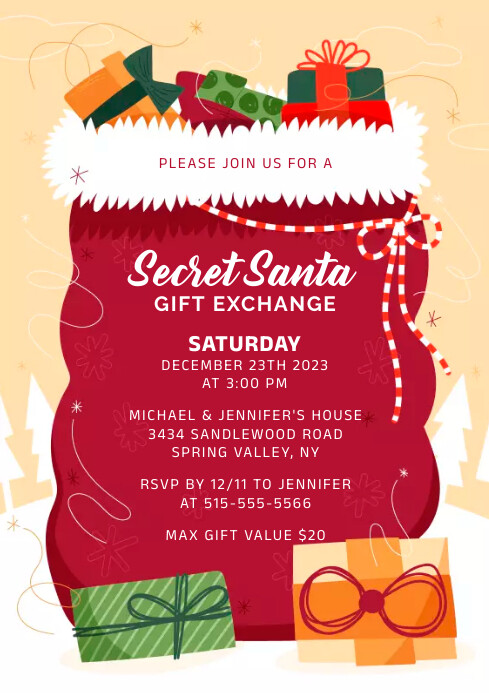 Copy of secret santa | PosterMyWall