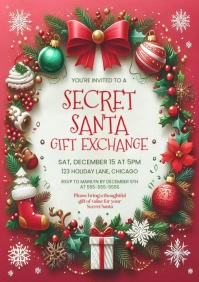 secret santa A4 template