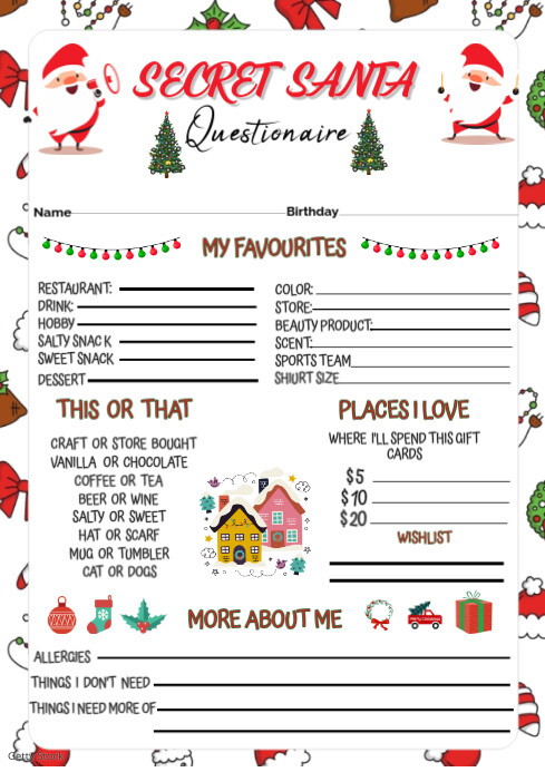 Secret Santa Template | PosterMyWall