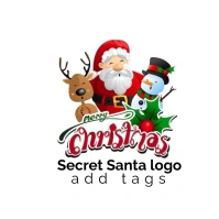 Secret Santa Logo template