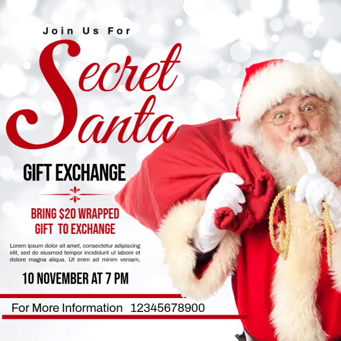 Secret santa Template | PosterMyWall