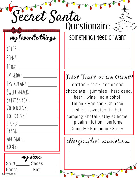 Secret Santa Volante (Carta US) template