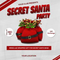 SECRET SANTA FLYERS Template | PosterMyWall