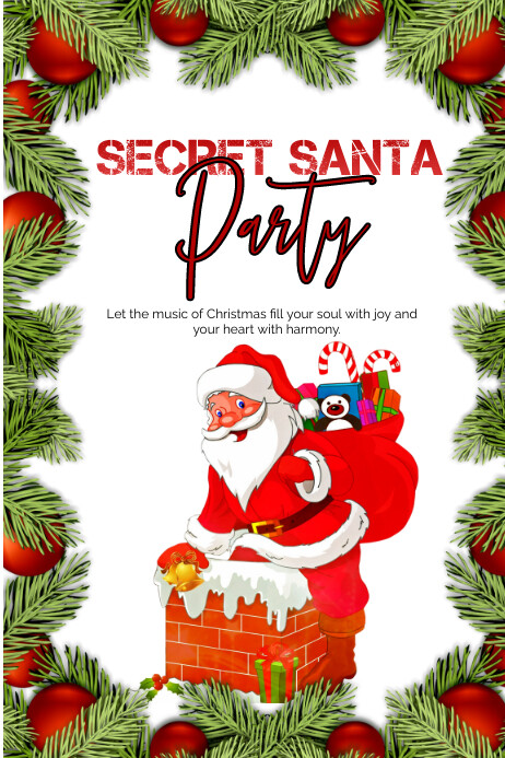 secret santa Template | PosterMyWall