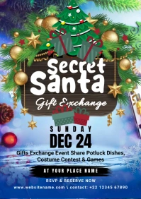 Secret Santa Flyer A2 template