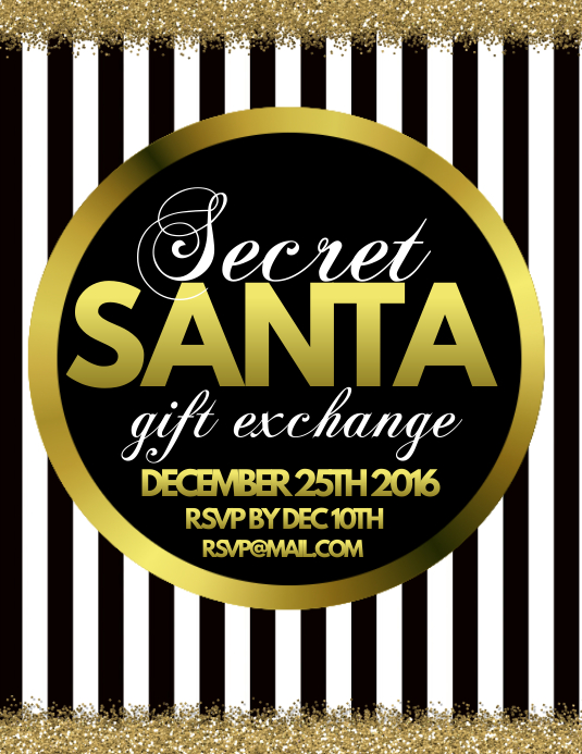 Secret Santa Template PosterMyWall