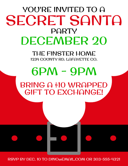 Secret Santa Template PosterMyWall