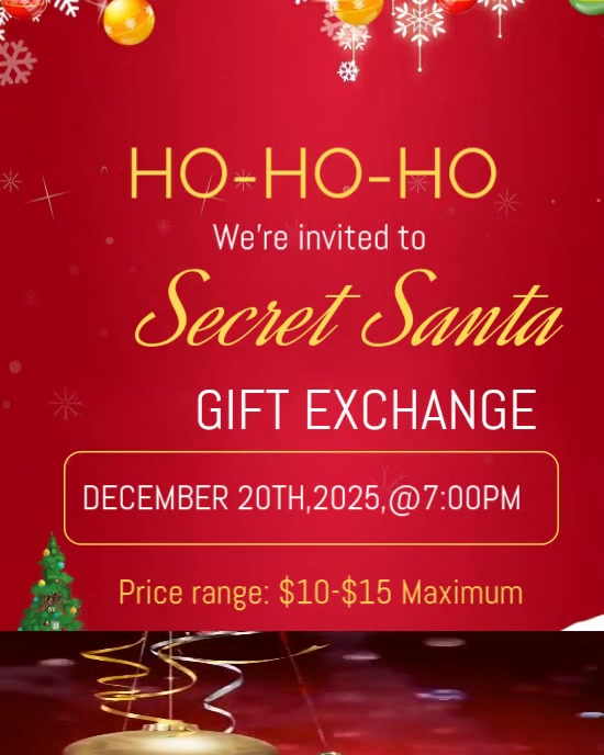 Secret santa gift exchange Template PosterMyWall