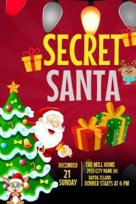 Secret Santa Poster Template | PosterMyWall