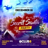 secret santa party โพสต์บน Instagram template