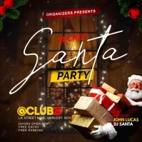 secret santa party Instagram Plasing template