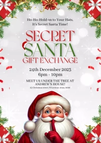 SECRET SANTA PARTY EVENT TEMPLATE A4