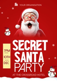 Secret Santa Poster A3 template