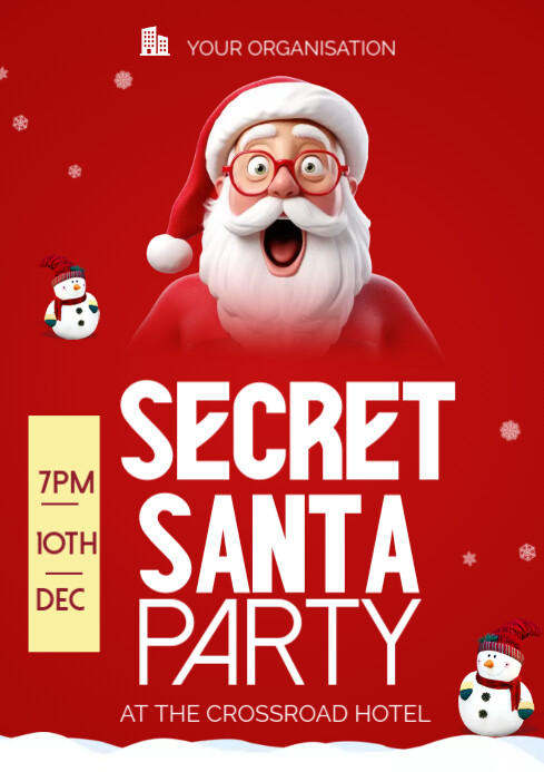 Secret Santa Poster Template | PosterMyWall