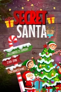 Secret Santa Poster template