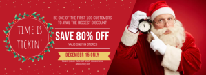 Rojo Christmas Discount Promotion Facebook-coverfoto Template