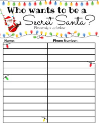 Secret Santa Flyer Template | PosterMyWall Secret Santa Flyer Template | PosterMyWall