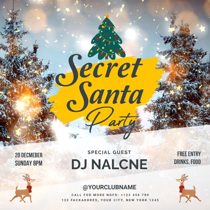 Secret Santa Template | PosterMyWall