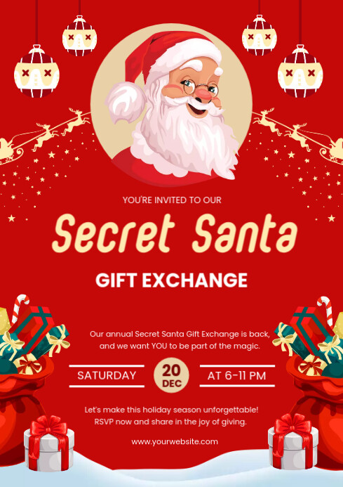secret santa template | PosterMyWall