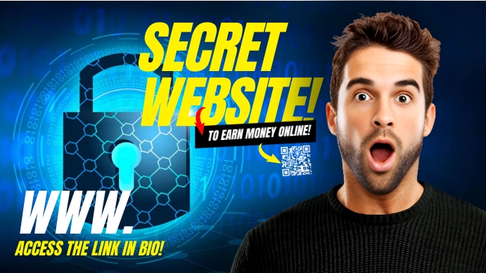 Secret Website Learning Secret site to money online template youtube | PosterMyWall