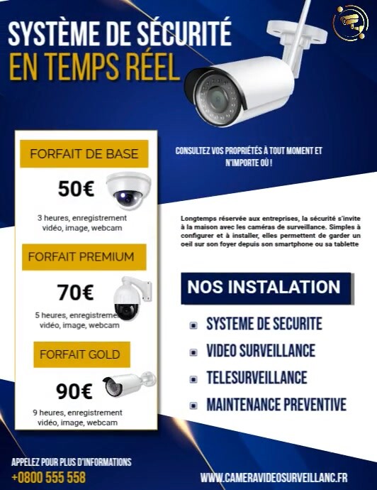 Secure home camera flyer Template | PosterMyWall