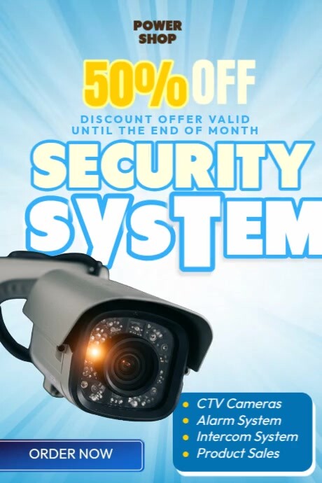 Secure Your Home Today Poster template