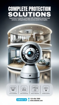 Security Camera Digital Display (9:16) template