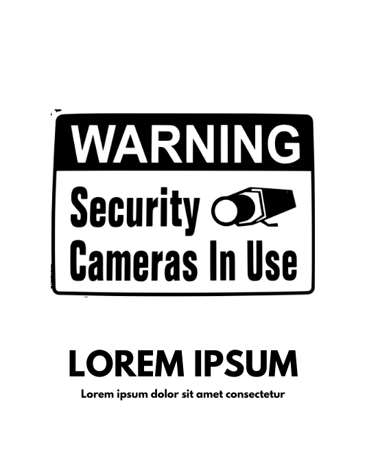 security camera sign template | PosterMyWall