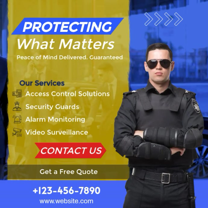 Custom Security Posters Security Services Promotion Template | PosterMyWall