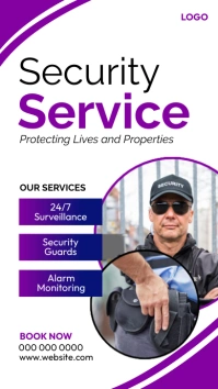 Security company flyer Historia de Instagram template