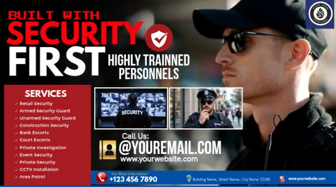 Copy of Security First Professional Protection Services | PosterMyWall