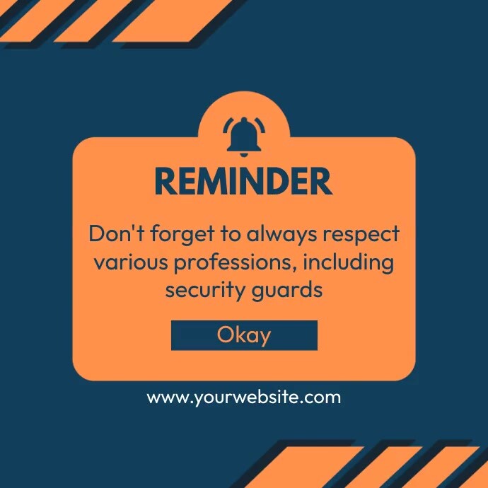 Sample Security Reminders Security Guard Reminder Template | PosterMyWall