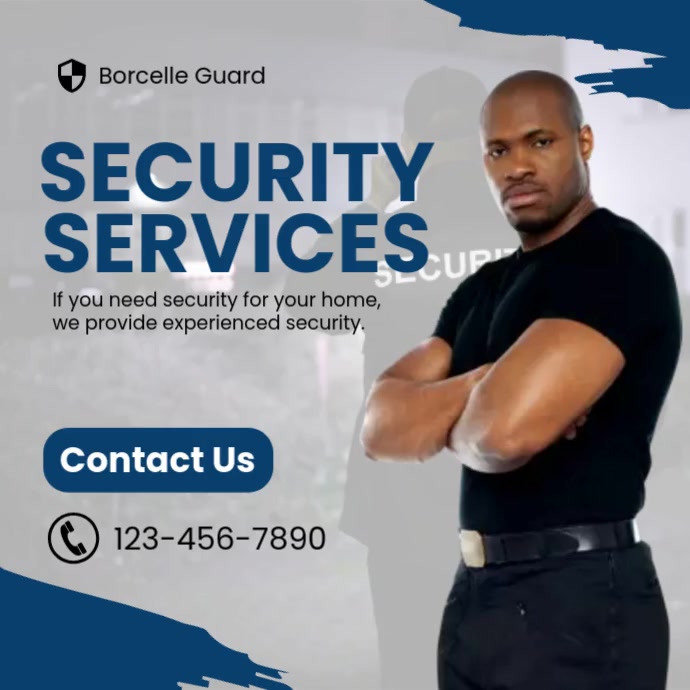 Modèle security guard template | PosterMyWall