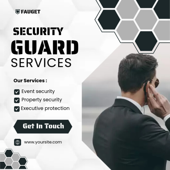 Security Guards Message Modèle security guard template | PosterMyWall