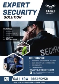 security service flyer A4 template