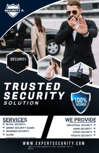 security service flyer Half Page Wide template