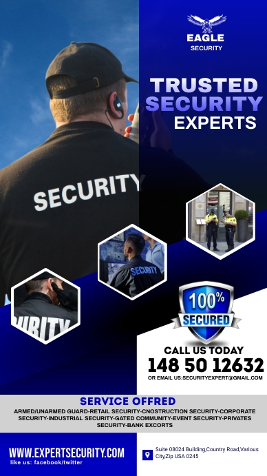Copy of security service flyer | PosterMyWall