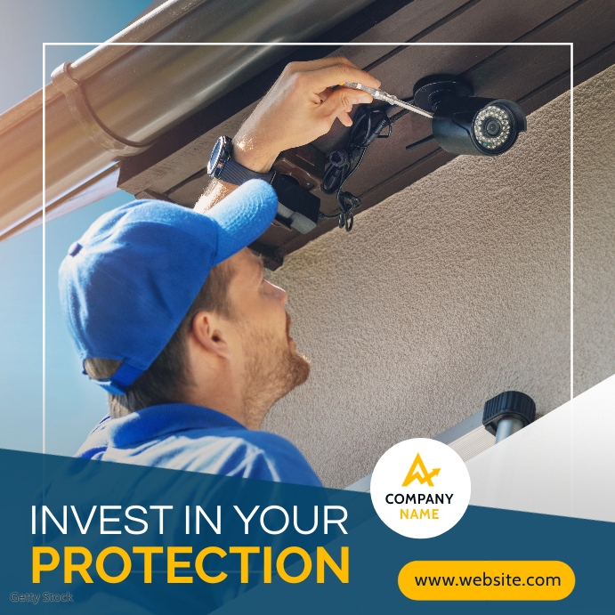 Security Integrator Marketing Posts Examples security services advertising instagram post Template | PosterMyWall