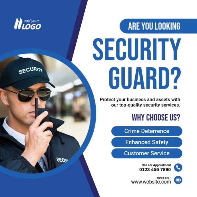 security services Instagram Post template