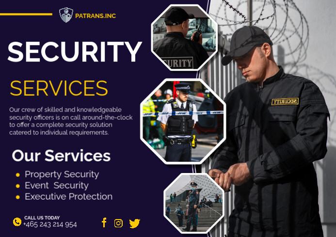 Copy of Security services design template | PosterMyWall