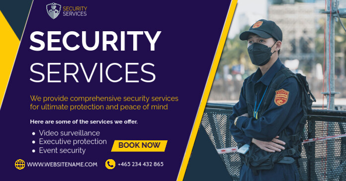 Security Integrator Marketing Posts Examples security services Facebook post template | PosterMyWall
