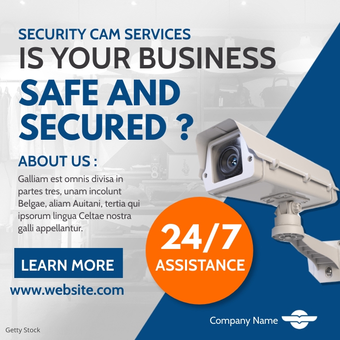 Security Integrator Marketing Posts Examples security services instagram post banner adver Template | PosterMyWall