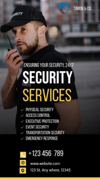 security services mobile size Digital Display (9:16) template
