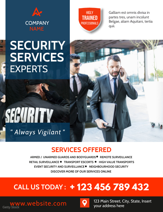 Copy of security services professional advertisement | PosterMyWall