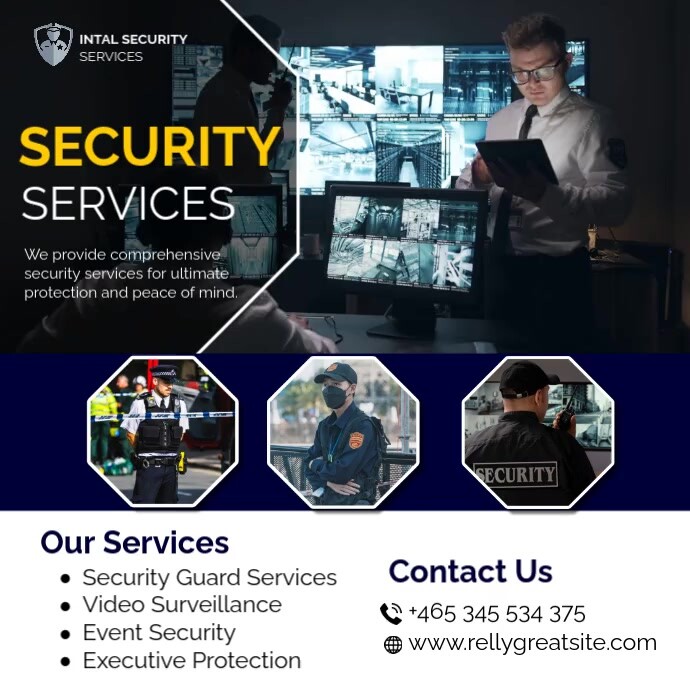 Custom Security Posters security services video poster template | PosterMyWall