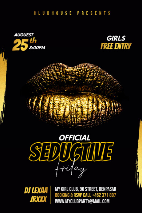Seductive friday Poster template