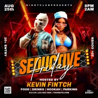 Seductive friday night party Instagram Post template